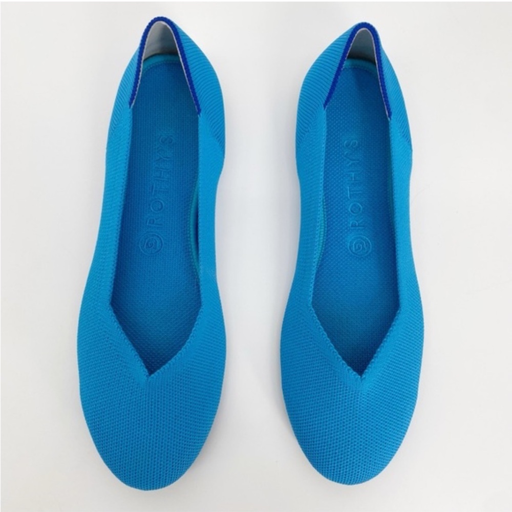 Rothy's The Flat Peacock Blue Retired Color Size 8.5
